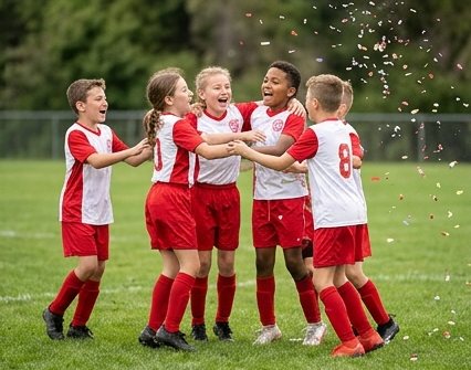 Futbol infantil · Celebración