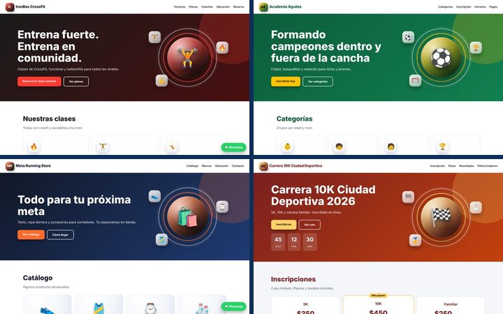 Más ejemplos de páginas web